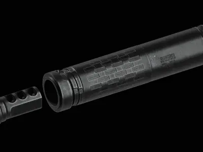 SilencerCo Omega 300 Low-poly 3D model
