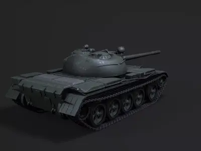 T-54 Tank Low-poly 3D model