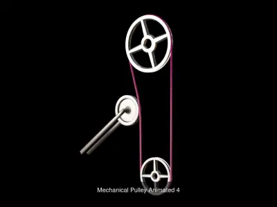 Mechanical Pulleys Animated 3D Model Pack