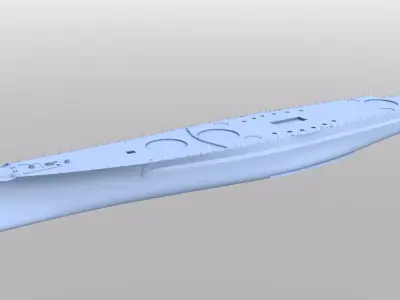 Battleship RN Roma Hull - Personal license - 1-200 scale 3D print model