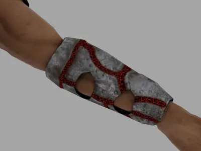 Meet the Inferno Flow Bracelet Armor Low-poly 3D model