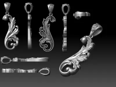ornamental pendant 3D print model