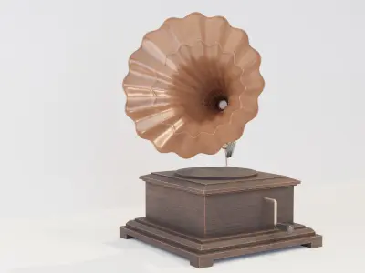 Gramophone 3D model 4
