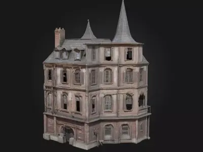 Haunted Victorian Manor  Gothic Grandeur with a Ghostly Presence 3D model