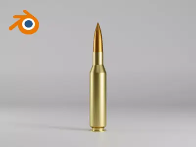 Sniper rifle bullet 50 BMG Cartidge 3D model