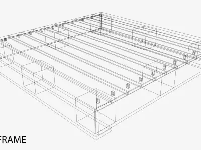 Pallet - Two Way Stringer 3D model