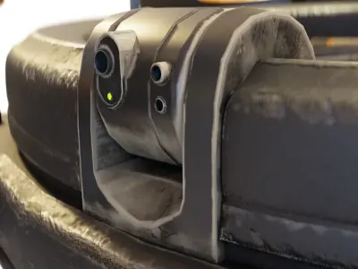 Cyberpunk style Drone with 8K UDIM Low-poly 3D model