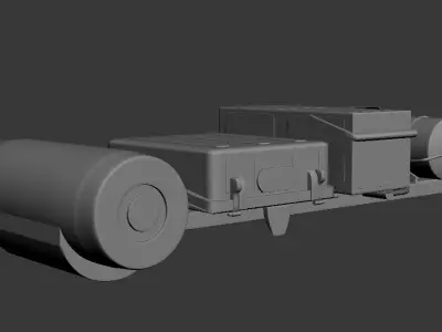 Truck Parts Low-poly 3D model