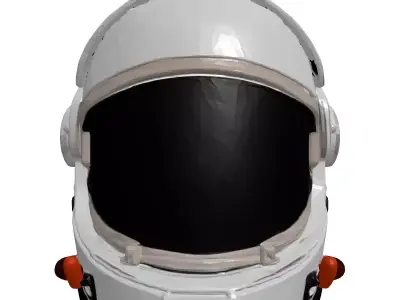 Sleek Astronaut Helmet with Scratched Visor 3D model