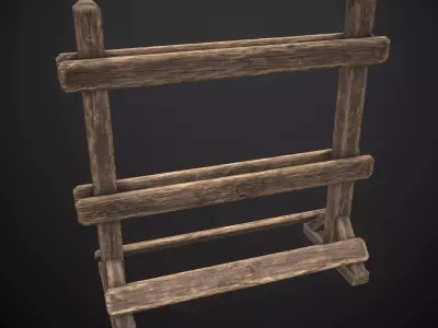 Weapon Rack  Low-poly 3D model