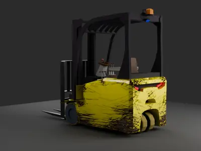 LowPoly Forklift Pack Clean and Rusty Variants  Low-poly 3D model