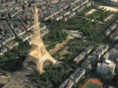Eiffel Tower Paris  3D model