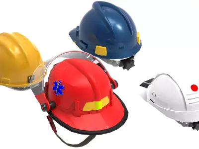 Safety Helmet  Low-poly 3D model