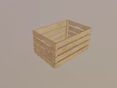 Crate wooden 3D model buy