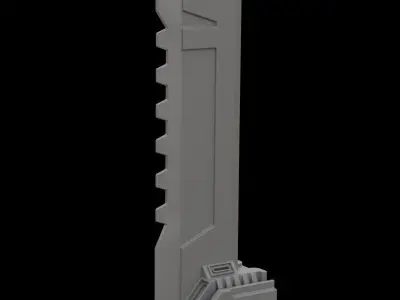 Mecha hard surface sword 3D model