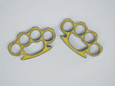 Brass Knuckles PBR Game Ready Low-poly 3D model