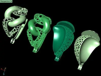 Two earrings part 4 3D print model
