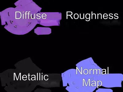 Vibrant Purple Raft model pack Low-poly 3D model