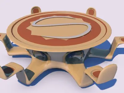 SCI FI SEATS Low-poly 3D model