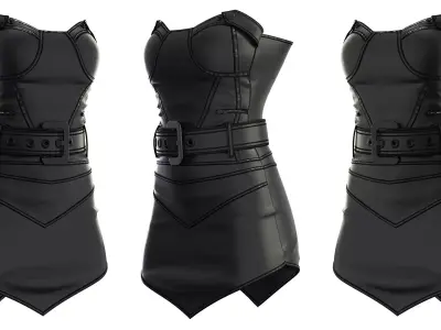 Corset Dress Low-poly 3D model