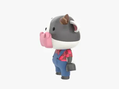 Cute Cow 3D Illustration 3D model 3