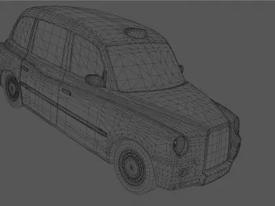 LTI Lowpoly London Taxi  Low-poly 3D model