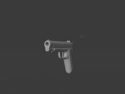 Colt M1911 Police Pistol Gun 3D model