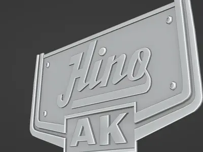 Hino bus back logo  3D model