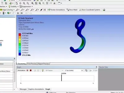 Hook optimization with ansys 3D model