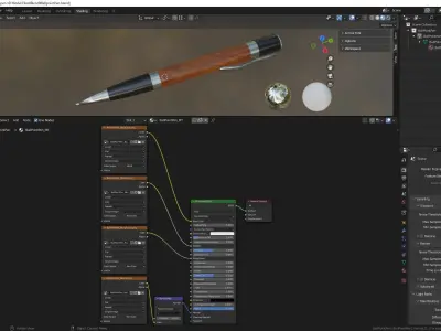 Ballpoint pen 3D model purchase