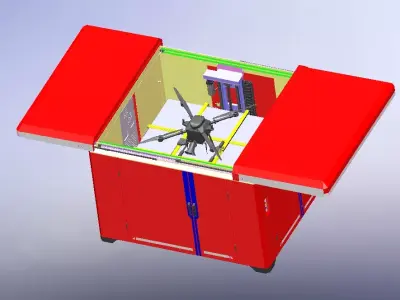Drone Nest Automatic Charging Parking Station 3D model