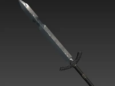 Fantasy Stylish Weapon- Dan Sword Low-poly 3D model