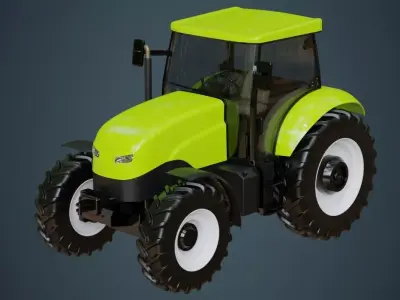 Tractor 1 Untextured 3D model