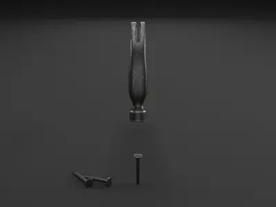 Hammer Animated 3D Model Low-poly 3D model