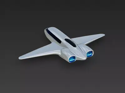 Futuristic Concept VIP Shuttle 3D Model Low-poly 3D model