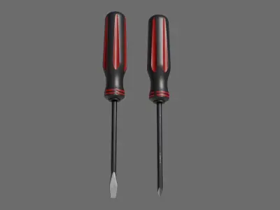 Pair of screwdrivers 3D model