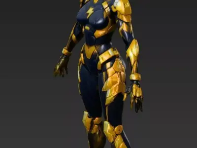 female thunder sentinel 3D model