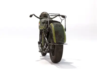 Army motor Sokol 1000 PBR Game Ready VR AR low-poly 3d model Low-poly 3D model