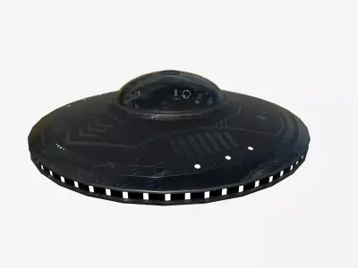 Alien Spaceship UFO B10 Black - Sci Fi Spacecraft Design Low-poly 3D model