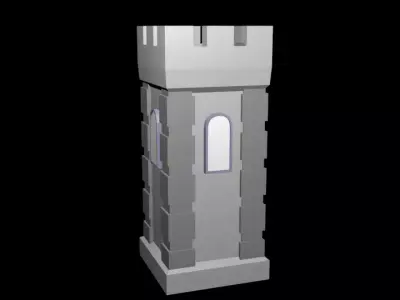 LowPolyTower tower Free low-poly 3D model