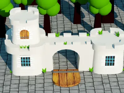 Castle Game low poly Low-poly 3D model