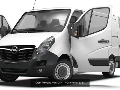 Opel Movano Panel Van HQ Interior 2021 3D Model Collection