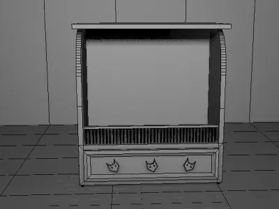 furniture cupboard Low-poly 3D model