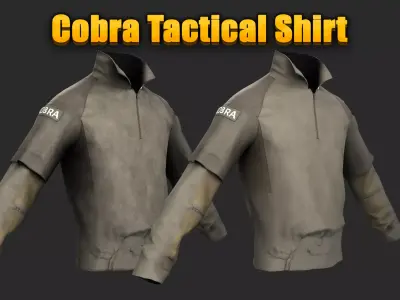 Austrian Police Cobra Tactical Shirt Officer Clothing Uniform  Low-poly 3D model