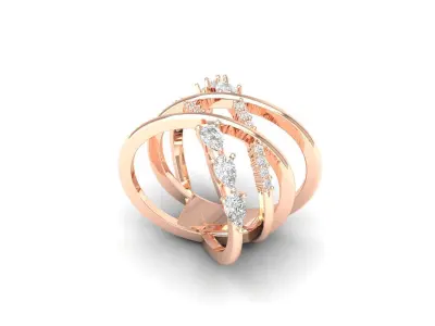 Wedding Ring 3D print model 78