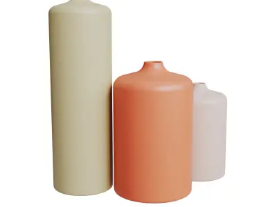 Colored Vases Free 3D model