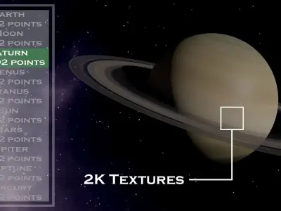 Photorealistic Solar System Free low-poly 3D model