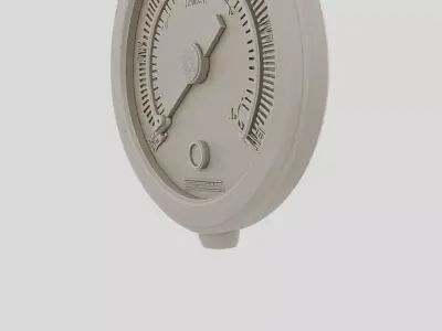 Industrial Factory Pressure Gauge Housing for 3D print 3D model