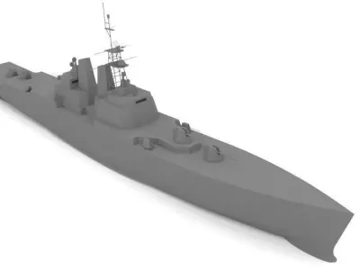 Battleship Simplified 3D model