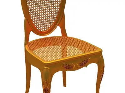 Classical Dining chair Low-poly 3D model